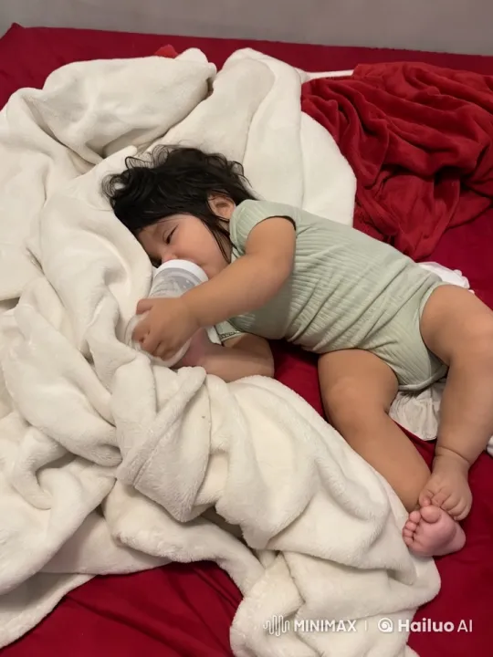 Baby Dancing Joyfully on Cozy Bed with Blankets – AI Generated Video | Hailuo AI