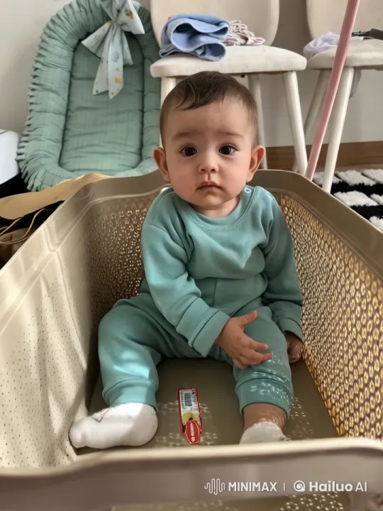 Baby Mimics Kungfu in Basket with Playful Dance – AI Generated Video | Hailuo AI