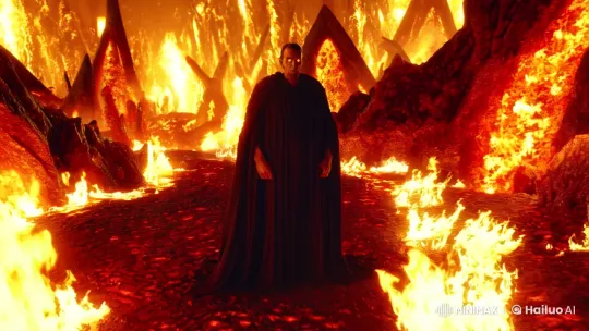 Satan Dominates Hell in Majestic Infernal Panorama – AI Generated Video | Hailuo AI