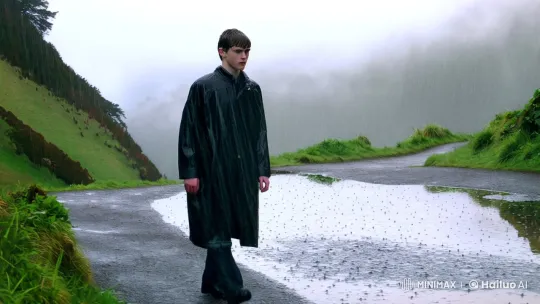 Young Man Walks Through Misty Mountain Path – AI Generated Video | Hailuo AI