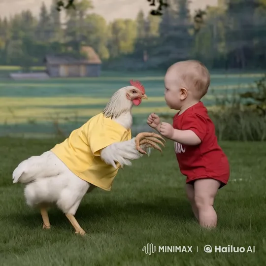 Baby Boy vs. Chicken: Live2D Meadow Showdown – AI Generated Video | Hailuo AI