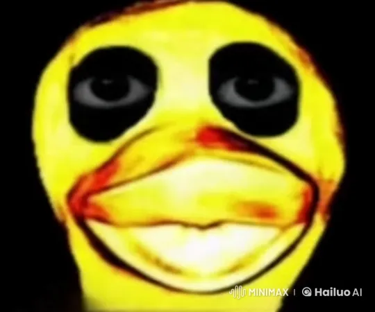 Yellow Duck Figure Faces Dramatic Explosion in Dark Scene – AI Generated Video | Hailuo AI