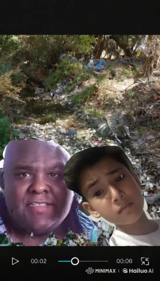Intimate Moment Amidst Polluted Creek Landscape – AI Generated Video | Hailuo AI