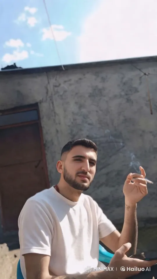 Man Dancing with Cigarette Against Outdoor Wall – AI Generated Video | Hailuo AI