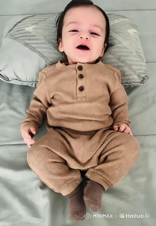 Baby's Playful Kung Fu Dance in Cozy Waffle-Knit Outfit – AI Generated Video | Hailuo AI