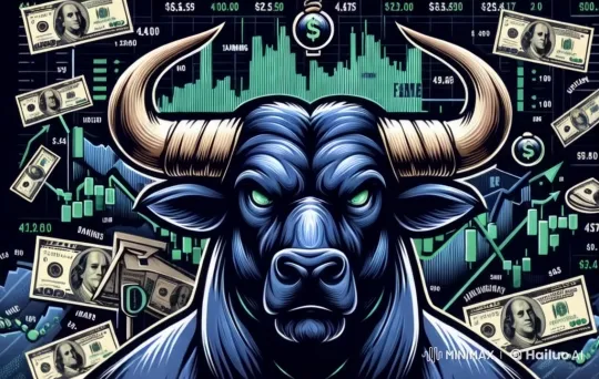 Blue Bull Strides Through Wall Street in Financial Triumph – AI Generated Video | Hailuo AI