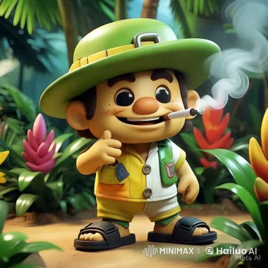 Cartoon Character Enjoys Tropical Paradise – AI Generated Video | Hailuo AI
