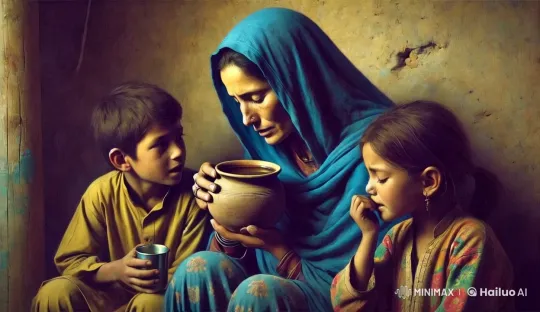 Woman Comforts Distressed Children with Water – AI Generated Video | Hailuo AI