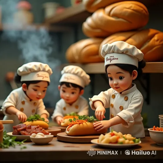 Vietnamese Banh Mi: Artful Preparation in a Cozy Kitchen – AI Generated Video | Hailuo AI