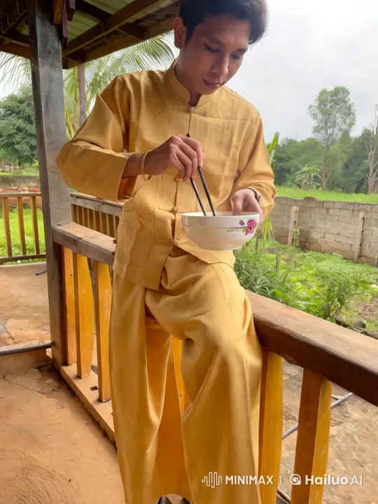 Traditional Dressed Person Showcases Agility in Serene Garden – AI Generated Video | Hailuo AI