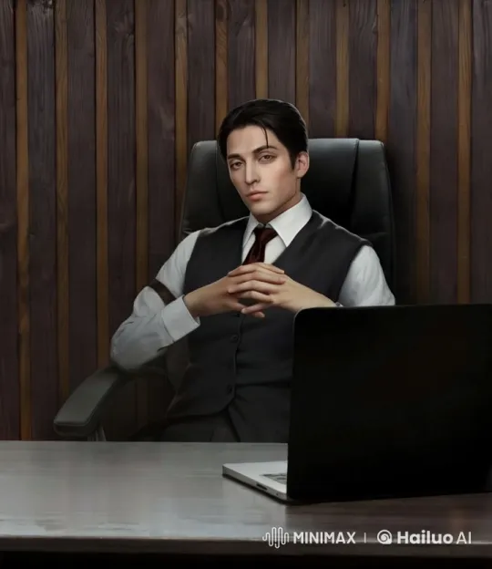 Professional Man in Formal Suit Engages Viewers – AI Generated Video | Hailuo AI