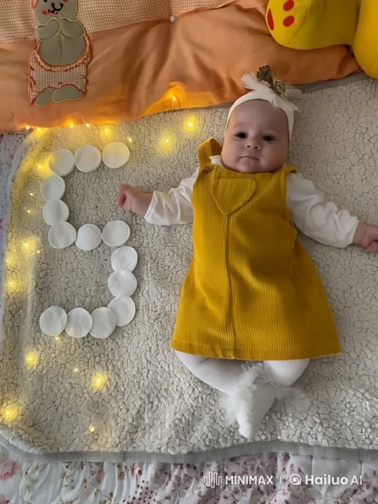 Baby Celebrates with Joyful Dance on Cozy Blanket – AI Generated Video | Hailuo AI