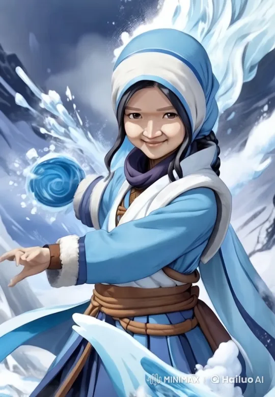 Martial Artist Creates Water Art in Snowy Mountains – AI Generated Video | Hailuo AI