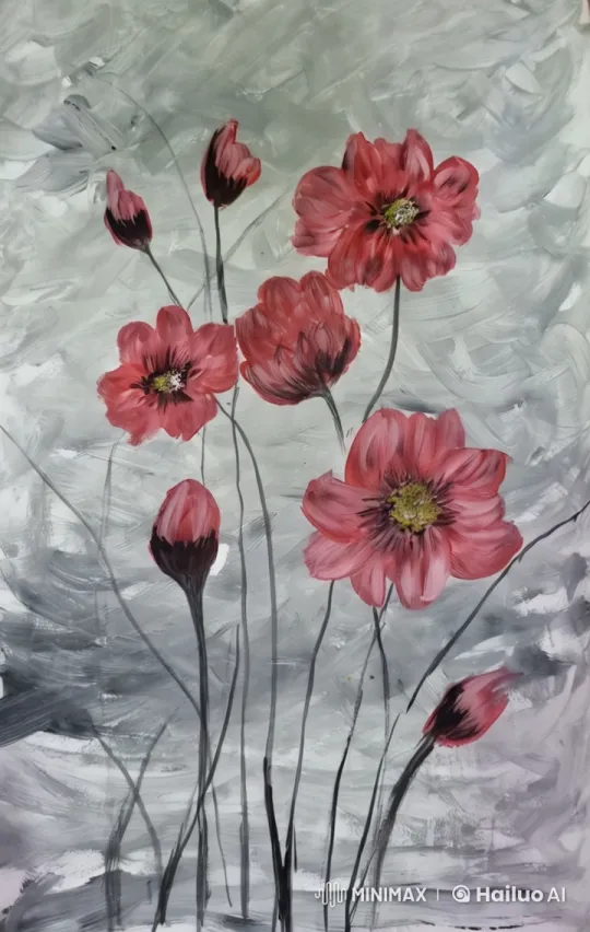 Graceful Swaying Flowers in Elegant Cinematic Style – AI Generated Video | Hailuo AI