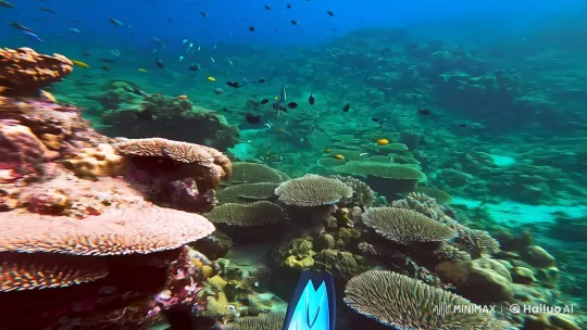 Underwater Dive: Colorful Reef and Graceful Fish – AI Generated Video | Hailuo AI