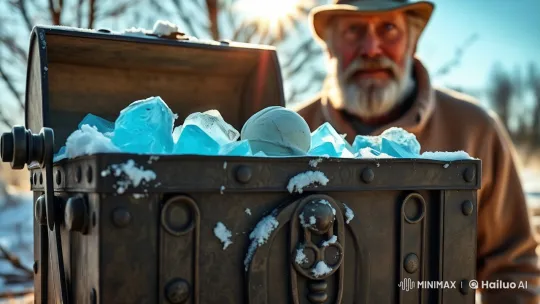 Wintery Chest of Glittering Crystals in Live2D Animation – AI Generated Video | Hailuo AI