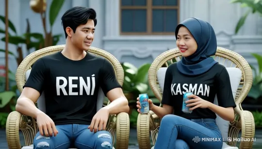 Camaraderie in a Lush Garden Setting – AI Generated Video | Hailuo AI