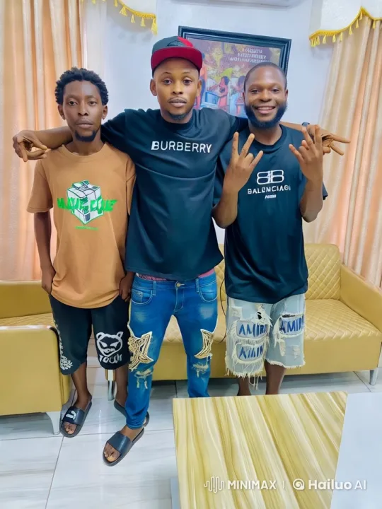 Three Men Bonding in a Stylish Living Room – AI Generated Video | Hailuo AI