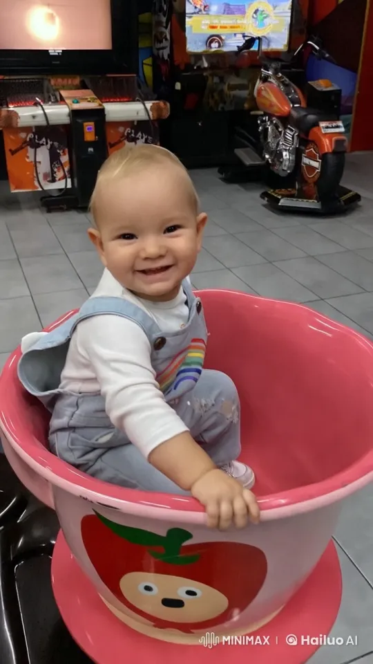Child Enjoys Playful Dance in Arcade Setting – AI Generated Video | Hailuo AI
