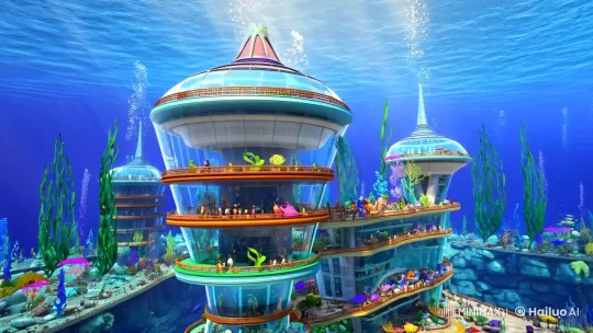 Underwater City's Four Seasons Park: A Spectacular Dive – AI Generated Video | Hailuo AI