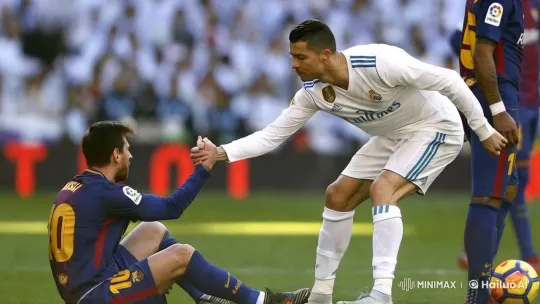 Rival Football Players Showcase Sportsmanship on Field – AI Generated Video | Hailuo AI
