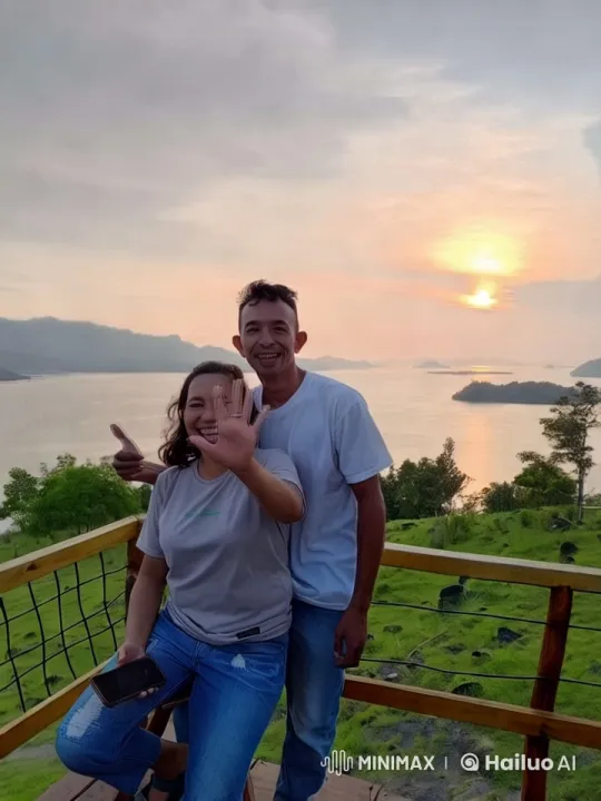 Couple Enjoying Lake View at Sunset – AI Generated Video | Hailuo AI