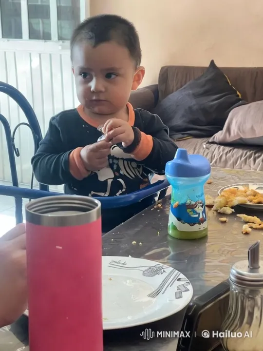 Child Joyfully Dancing on Dining Table – AI Generated Video | Hailuo AI