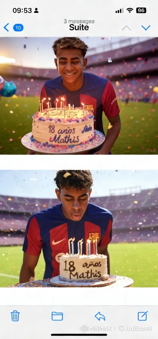 Barcelona Fan Celebrates 18th Birthday on Field – AI Generated Video | Hailuo AI