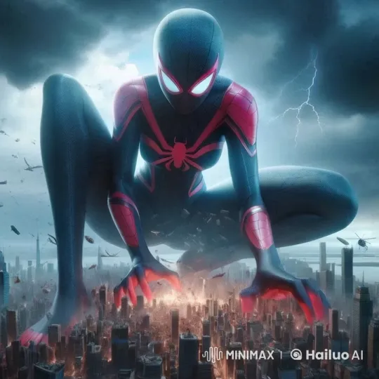 Spider-Girl Destroys City in Giantess Rampage – AI Generated Video | Hailuo AI