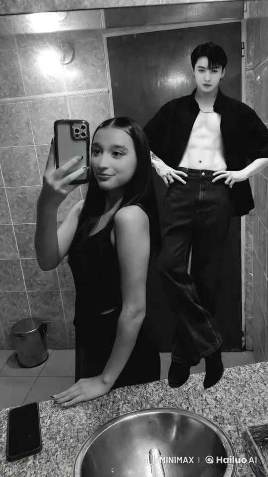 Young Couple's Romantic Moment in Bathroom – AI Generated Video | Hailuo AI