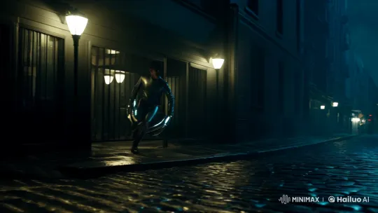 Leaping Jack's Menacing Prowl in Shadowy Alley – AI Generated Video | Hailuo AI