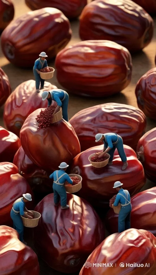 Harvesting Giant Xinjiang Red Dates: A Cinematic Experience – AI Generated Video | Hailuo AI