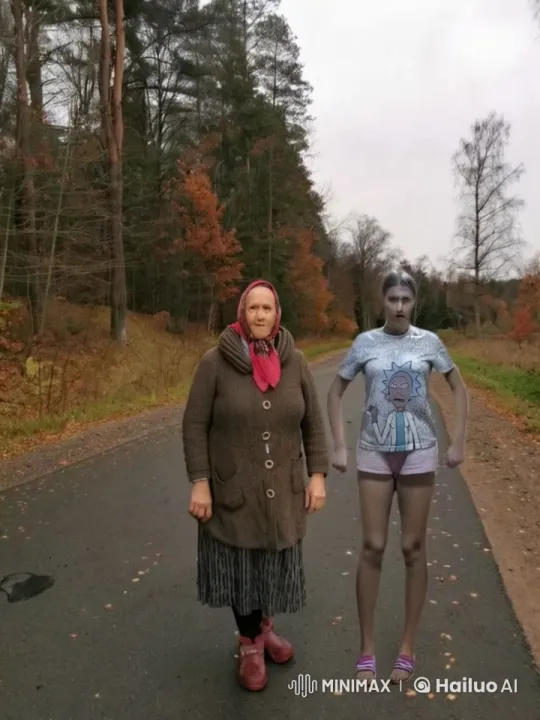 Forest Road Confrontation Between Generations – AI Generated Video | Hailuo AI