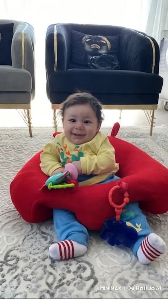 Baby in Cozy Living Room with Toys – AI Generated Video | Hailuo AI