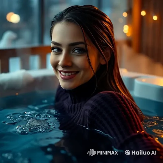 Tranquil Hot Tub Scene with Warm Ambiance – AI Generated Video | Hailuo AI