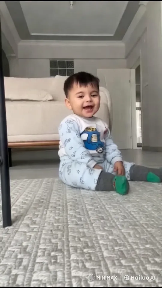 Baby's Joyful Kung Fu Dance in Modern Living Room – AI Generated Video | Hailuo AI