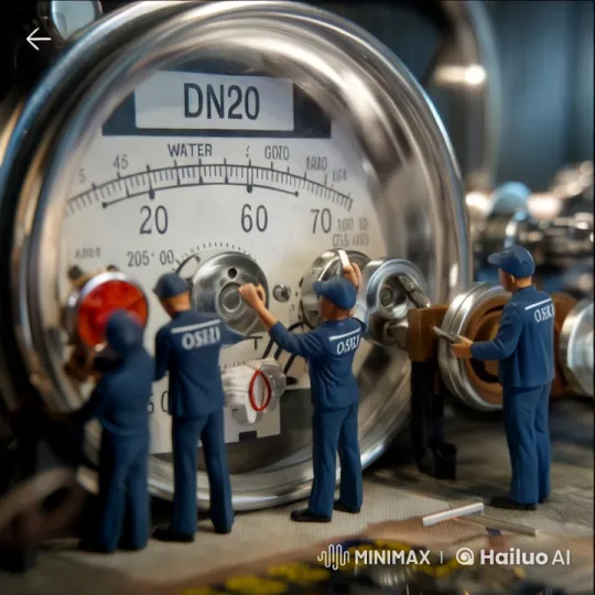 Miniature Workers Tending to Detailed Industrial Gauge – AI Generated Video | Hailuo AI