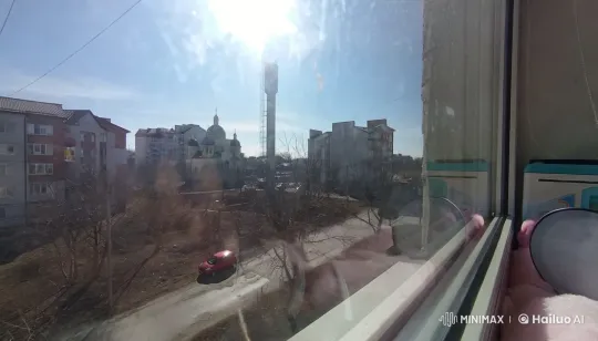 Explosion Shakes Suburban Neighborhood Through Window View – AI Generated Video | Hailuo AI