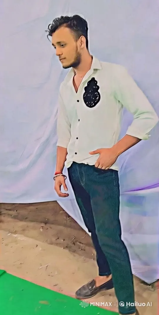 Confident Young Man Showcases Fashion in Dynamic Setting – AI Generated Video | Hailuo AI
