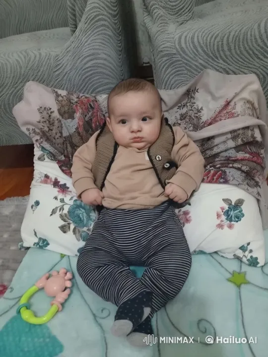 Baby's Joyful Play with Toy Ball in Cozy Setting – AI Generated Video | Hailuo AI