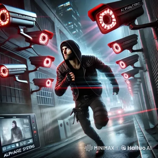Cyberpunk Night Chase with High-Tech Surveillance – AI Generated Video | Hailuo AI