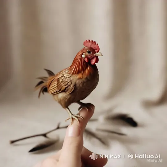 Aesthetic Close-Up of a Graceful Chicken – AI Generated Video | Hailuo AI