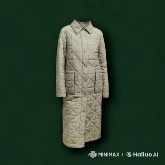 Stylish Quilted Coat Displayed with Elegance – AI Generated Video | Hailuo AI