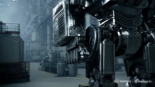Soviet Combat Robot Dominates Industrial Landscape – AI Generated Video | Hailuo AI