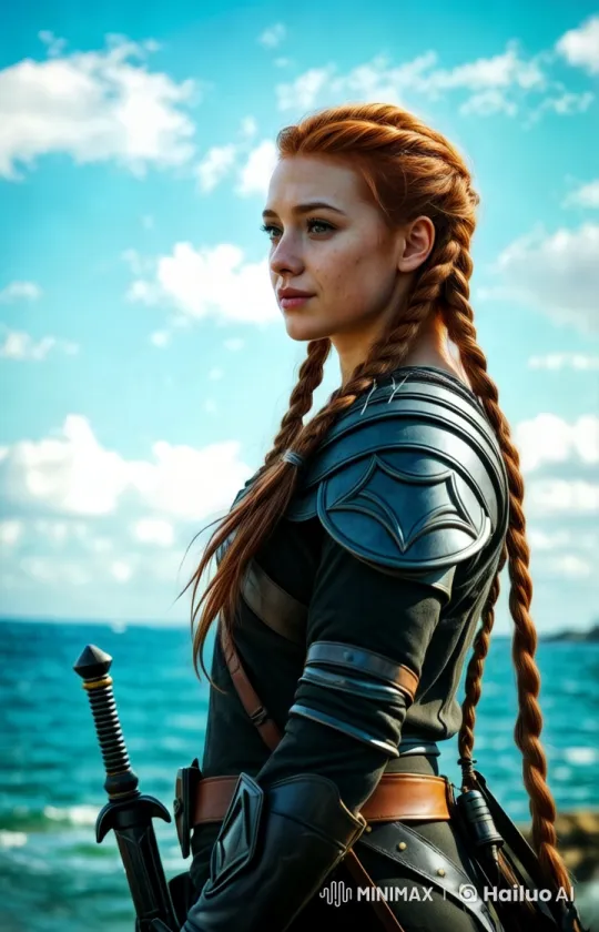 Aloy in Serene Coastal Setting with Dramatic Cinematography – AI Generated Video | Hailuo AI