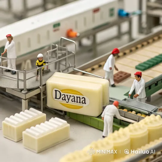 Miniature Factory Production of Dayana Soap – AI Generated Video | Hailuo AI