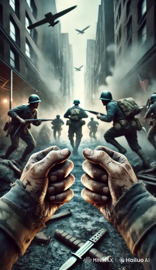 Aesthetic War Scene: Soldiers Advance Through Chaos – AI Generated Video | Hailuo AI