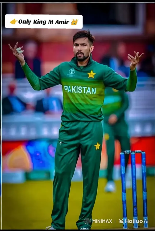Pakistani Cricketer Celebrates on Field – AI Generated Video | Hailuo AI