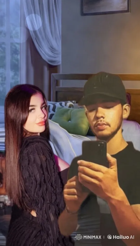 Romantic Couple's Intimate Moment in a Cozy Bedroom – AI Generated Video | Hailuo AI