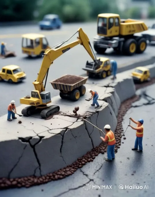 Dynamic Miniature Construction Scene Animation – AI Generated Video | Hailuo AI